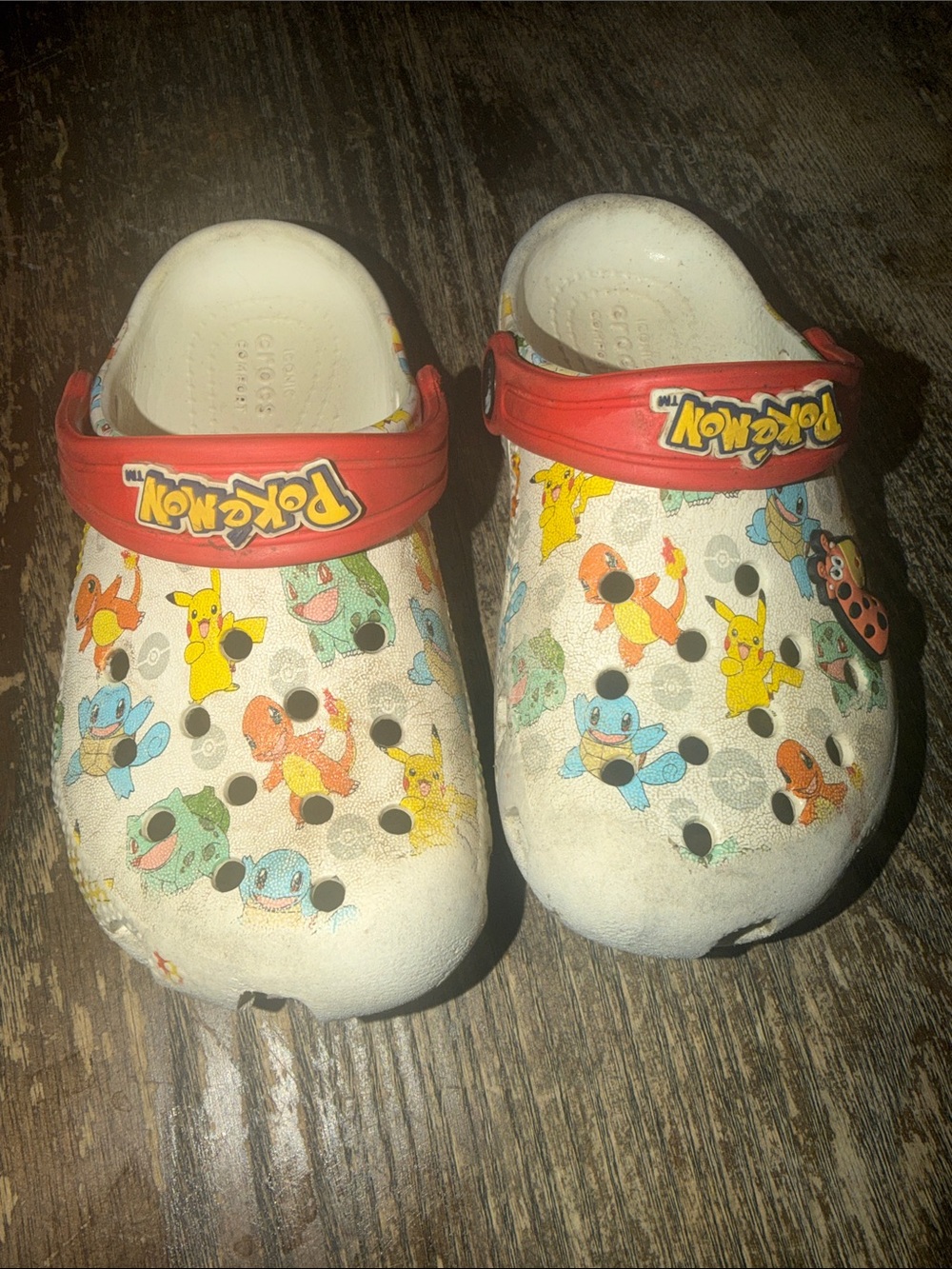 Pokémon Kids' crocs sz 11c with Red Strap